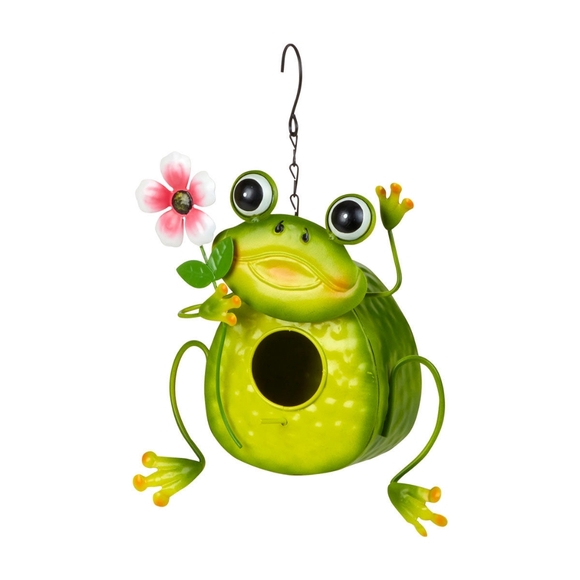 Green Frog Metal Birdhouse - Picture 4 of 4